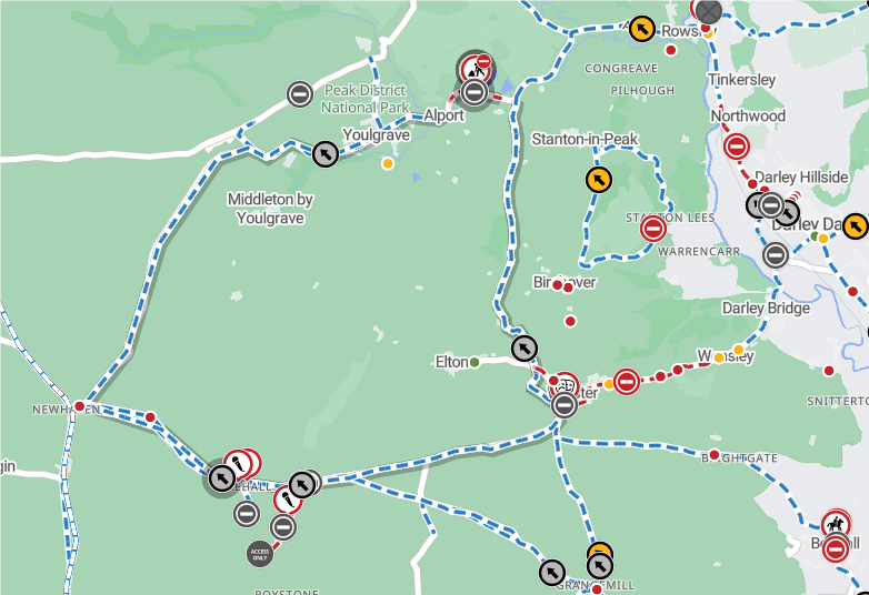 Youlgreave road closure
